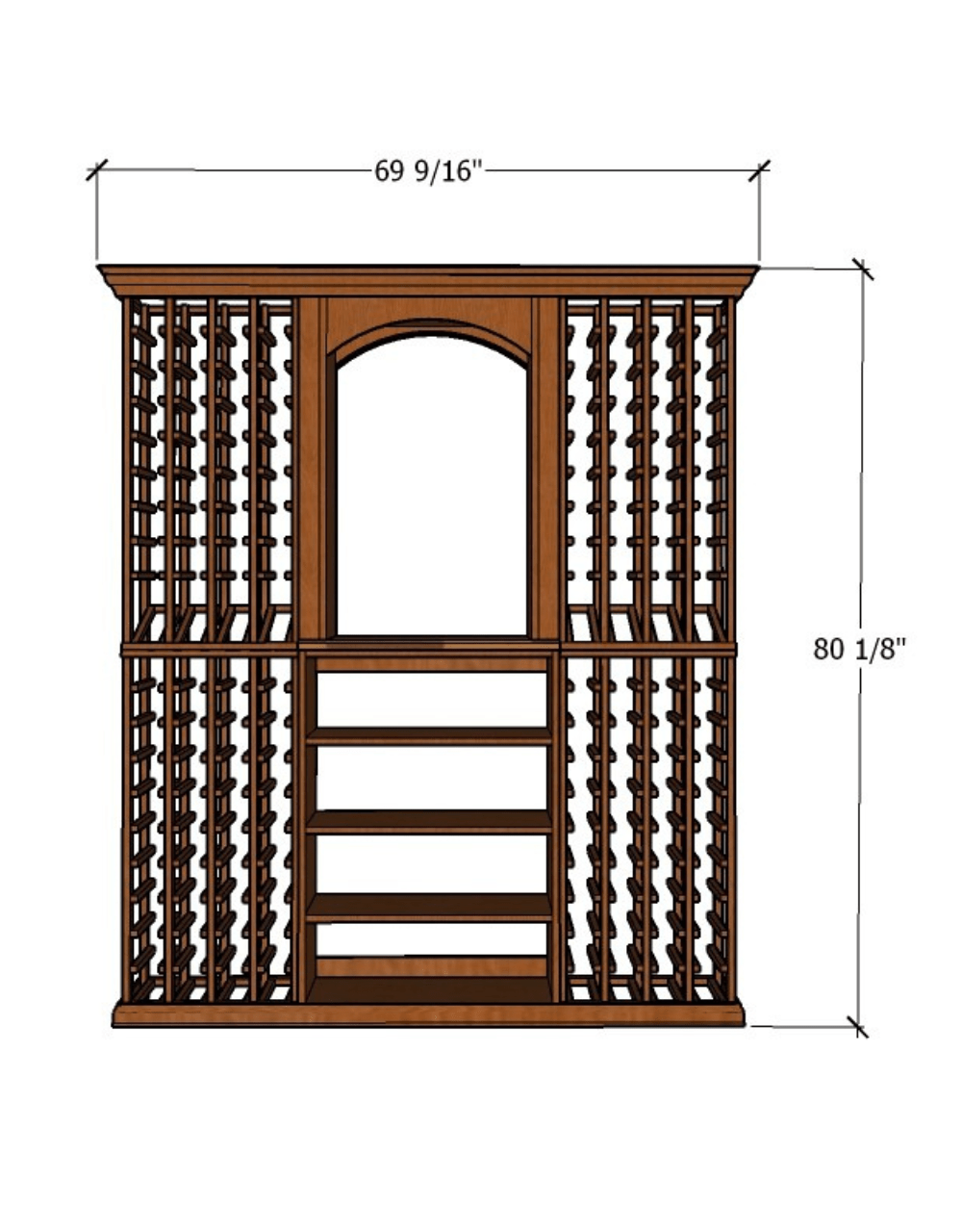 6 Foot RediCellar Wine Cellar – 200 Bottle Capacity Wine Racks Wine Coolers Empire