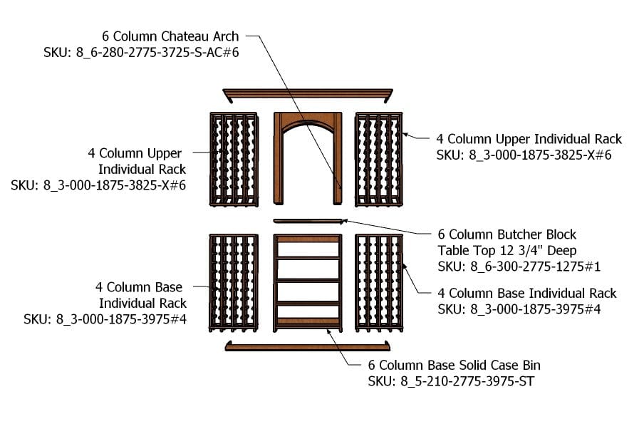 6 Foot RediCellar Wine Cellar – 200 Bottle Capacity Wine Racks Wine Coolers Empire