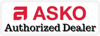 ASKO Authorized Dealer badge – official retailer of ASKO dishwashers, laundry appliances, and wine storage solutions.