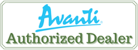 Avanti Authorized Dealer badge – official retailer of Avanti wine coolers, compact refrigerators, and appliances.