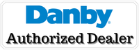 Danby Authorized Dealer badge – official retailer of Danby compact refrigerators, freezers, wine coolers, and appliances.