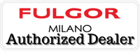 Fulgor Milano Authorized Dealer badge – official retailer for Fulgor Milano luxury kitchen appliances.
