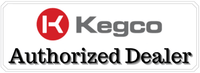 Kegco Authorized Dealer badge – official retailer for Kegco kegerators, beverage dispensers, and draft beer systems.