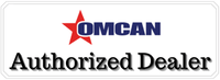 Omcan Authorized Dealer badge – official retailer of Omcan commercial kitchen equipment, food prep appliances, and refrigeration products.