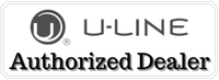 U-Line Authorized Dealer badge – trusted supplier of premium undercounter refrigerators, ice makers, and wine coolers.
