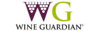 Wine Guardian logo featuring stylized “WG” text with grape cluster design in purple and green colors.