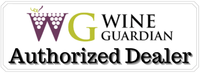 Wine Guardian Authorized Dealer logo badge ensuring genuine wine cellar cooling units and trusted service.