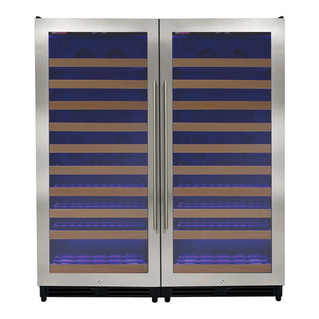 Allavino 238 Bottle 55" Tall Dual Zone Stainless Steel Wine Refrigerator Wine Coolers 2X-VSW11955S-1S Wine Coolers Empire