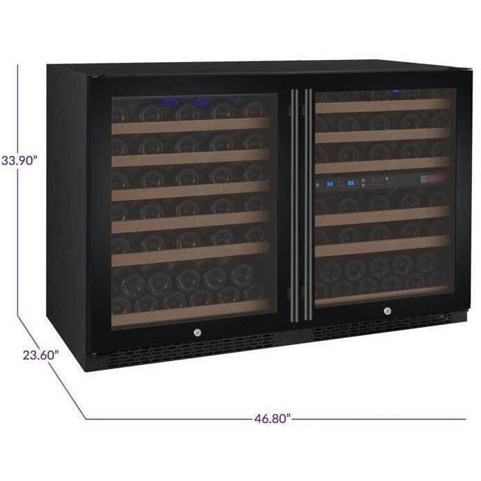 Allavino FlexCount 112 Bottle Three Zone Black Wine Fridge 3Z-VSWR5656-BWT Wine Coolers 3Z-VSWR5656-BWT Wine Coolers Empire