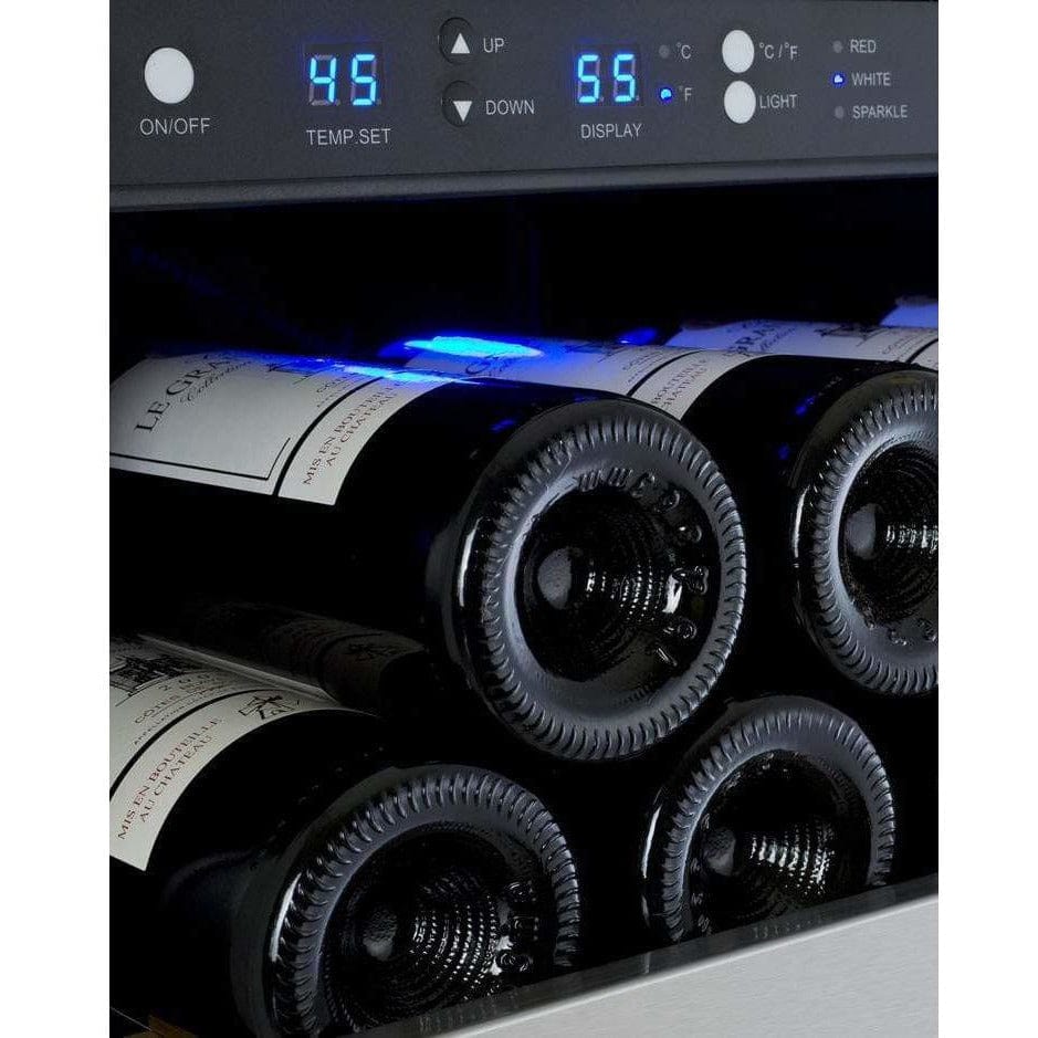 Allavino FlexCount 128 Bottle Single Zone Left Hinge Wine Fridge VSWR128-1SSLN Wine Coolers VSWR128-1SSLN Wine Coolers Empire