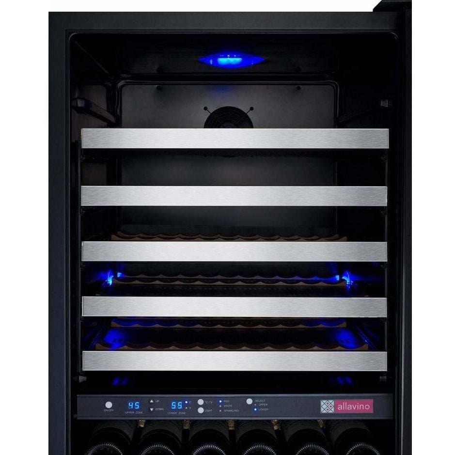 Allavino FlexCount 172 Bottle Dual Zone Left Hinge Wine Fridge VSWR172-2SSLN Wine Coolers VSWR172-2SSLN Wine Coolers Empire