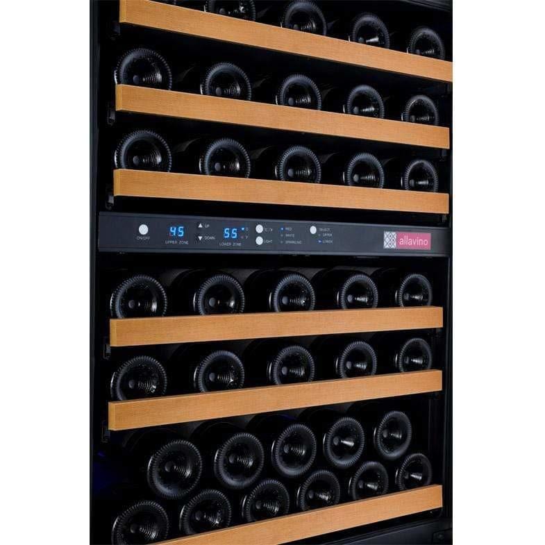 Allavino FlexCount 56 Bottle Dual Zone Black Left Hinge Wine Fridge VSWR56-2BWLN Wine Coolers VSWR56-2BWLN Wine Coolers Empire