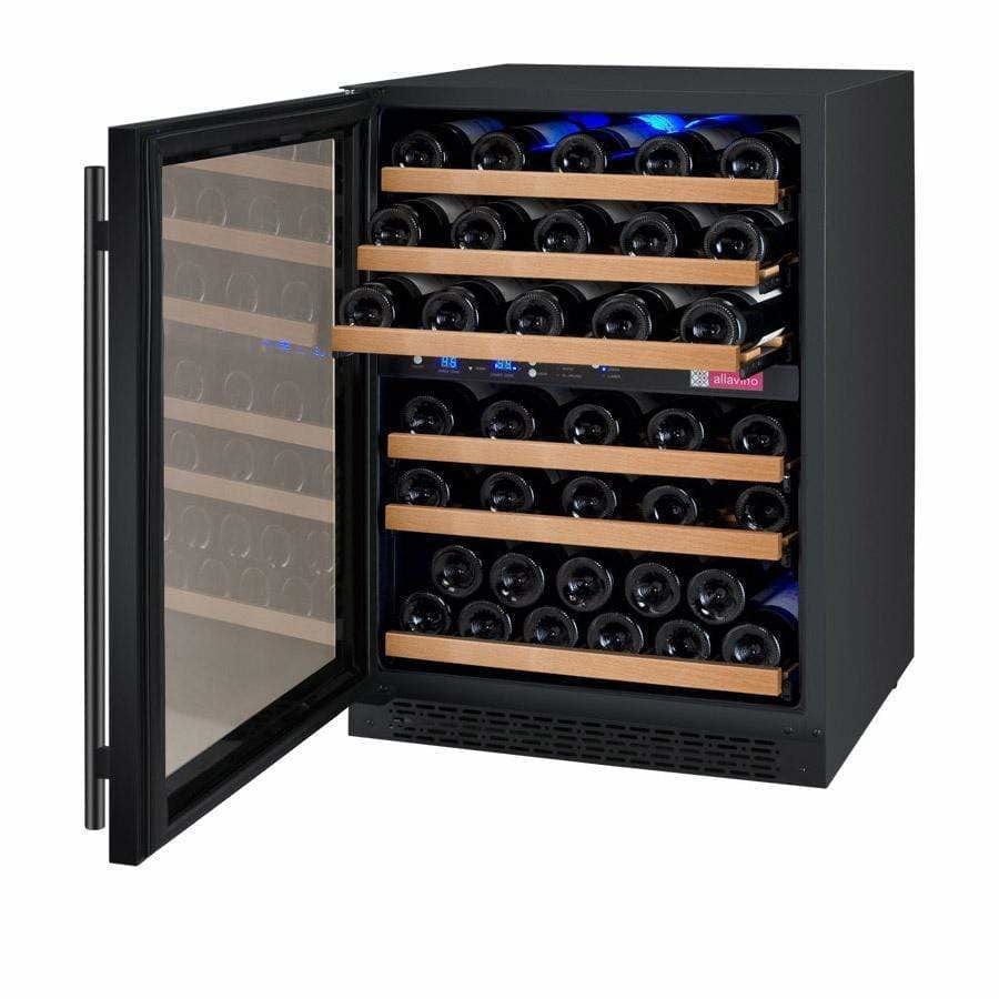 Allavino FlexCount 56 Bottle Dual Zone Black Left Hinge Wine Fridge VSWR56-2BWLN Wine Coolers VSWR56-2BWLN Wine Coolers Empire