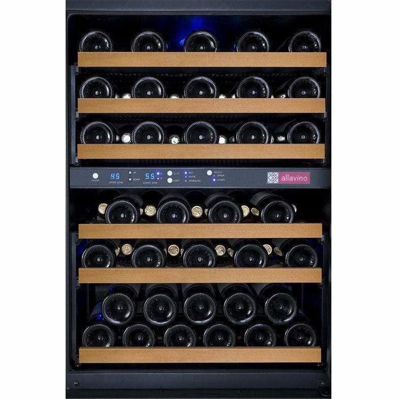 Allavino FlexCount 56 Bottle Dual Zone Black Right Hinge Wine Fridge VSWR56-2BWRN Wine Coolers VSWR56-2BWRN Wine Coolers Empire