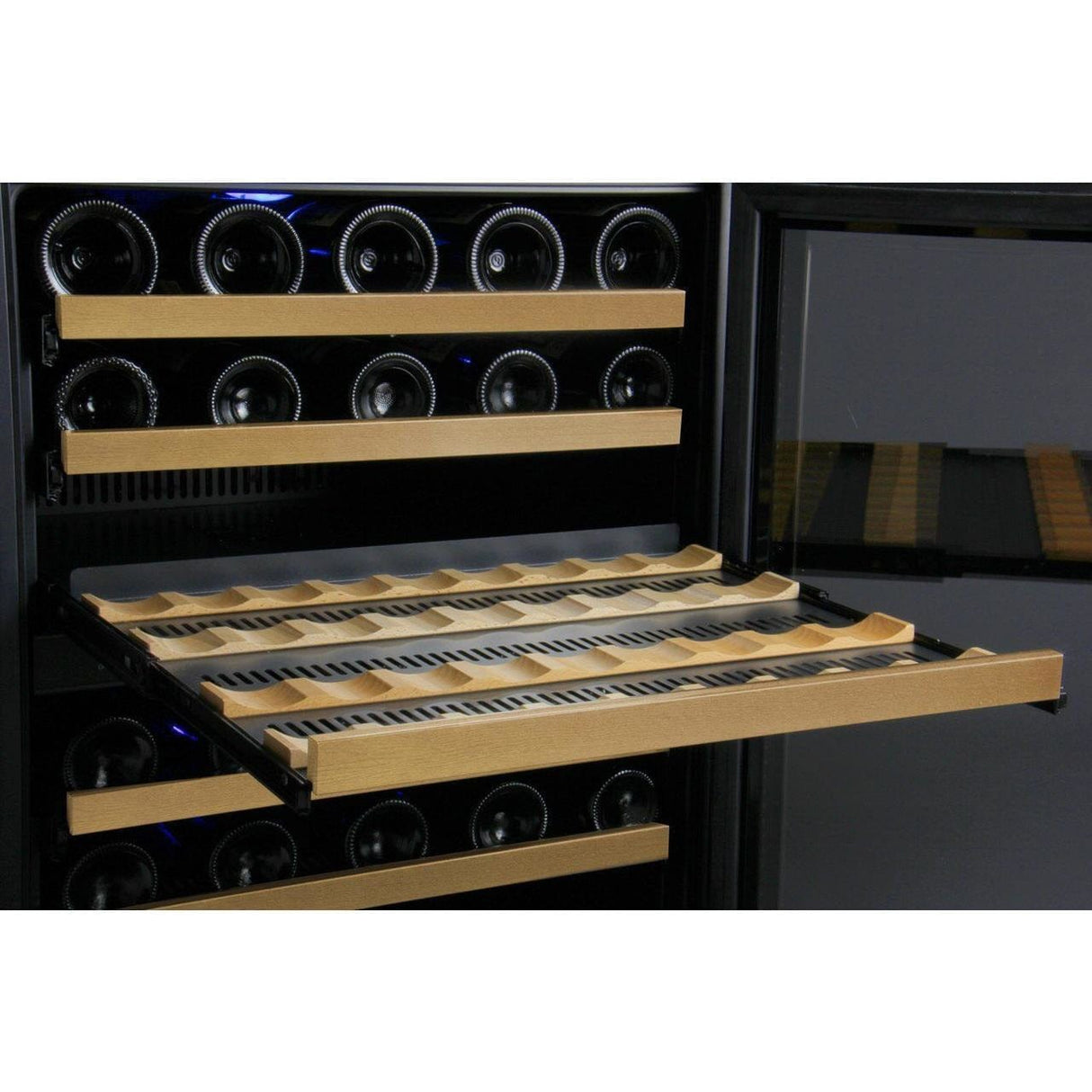 Allavino FlexCount 56 Bottle Dual Zone Black Right Hinge Wine Fridge VSWR56-2BWRN Wine Coolers VSWR56-2BWRN Wine Coolers Empire