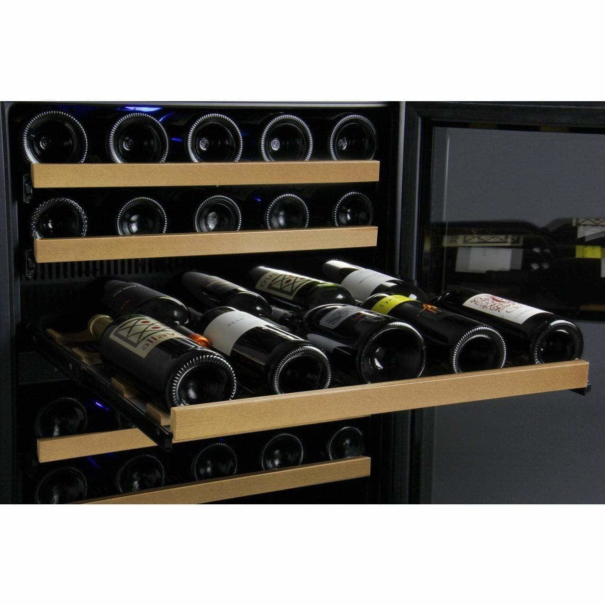 Allavino FlexCount 56 Bottle Dual Zone Black Right Hinge Wine Fridge VSWR56-2BWRN Wine Coolers VSWR56-2BWRN Wine Coolers Empire