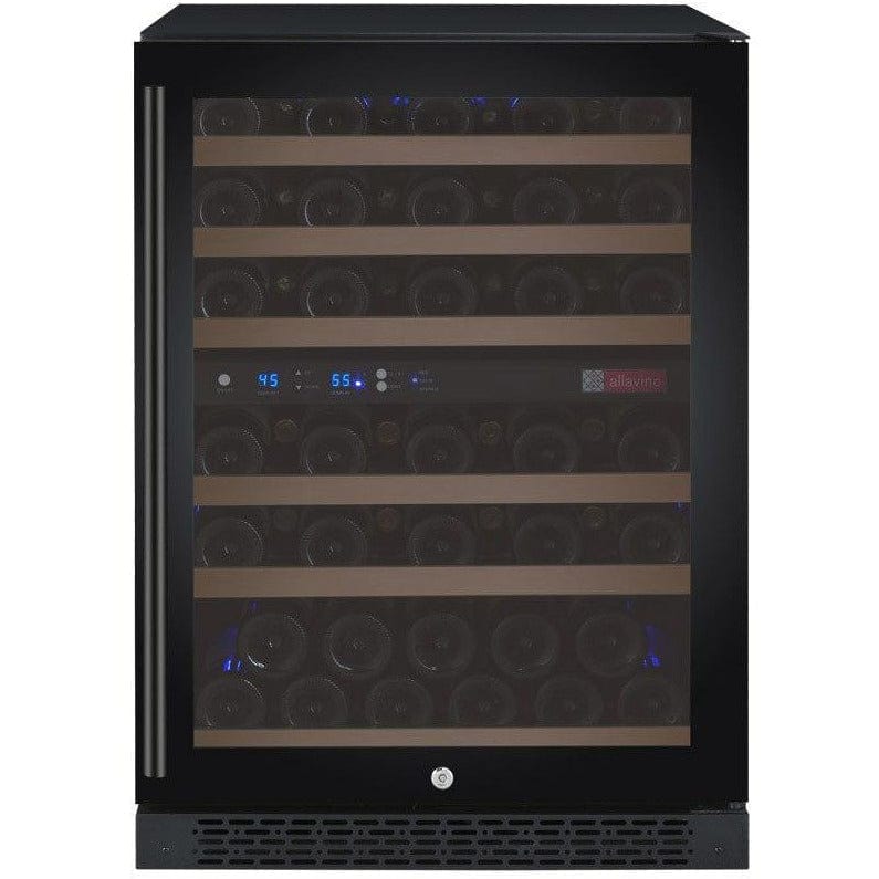 Allavino FlexCount 56 Bottle Dual Zone Black Right Hinge Wine Fridge VSWR56-2BWRN Wine Coolers VSWR56-2BWRN Wine Coolers Empire