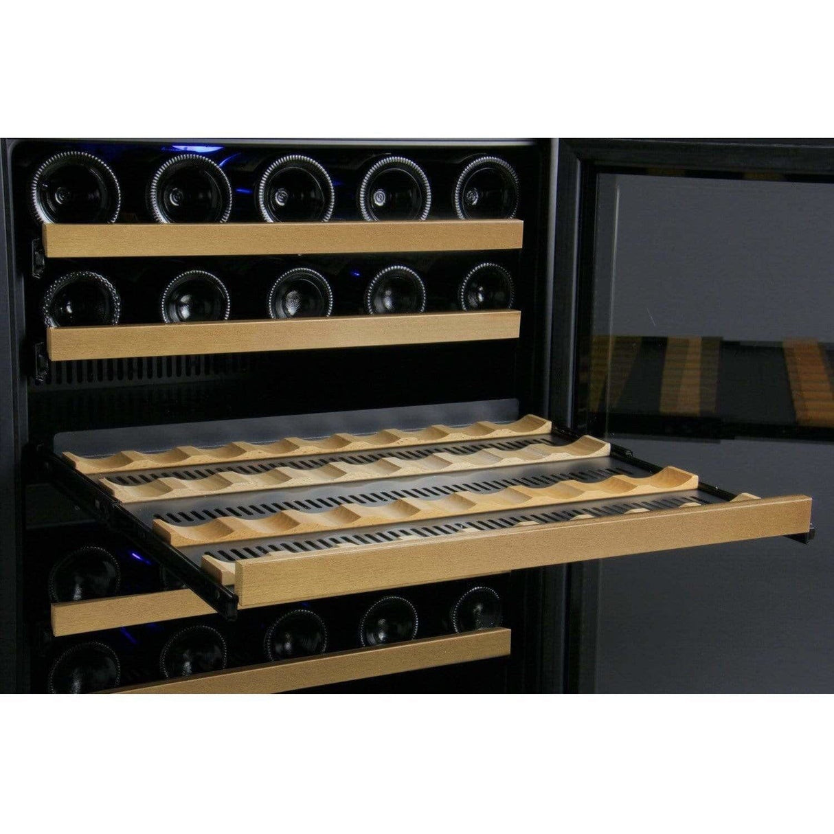 Allavino FlexCount 56 Bottle Single Zone Black Left Hinge Wine Fridge VSWR56-1BWLN Wine Coolers VSWR56-1BWLN Wine Coolers Empire