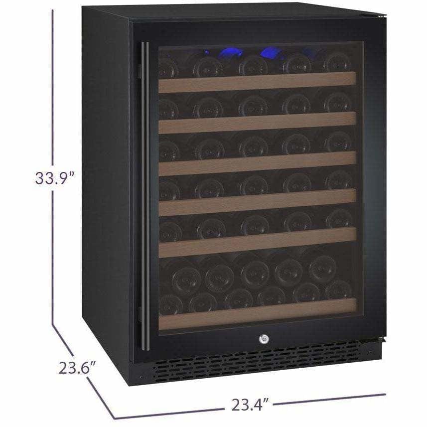Allavino FlexCount 56 Bottle Single Zone Black Right Hinge Wine Fridge VSWR56-1BWRN Wine Coolers VSWR56-1BWRN Wine Coolers Empire