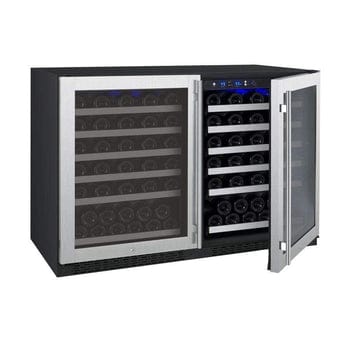 Allavino FlexCount II Tru-Vino 112 Bottle Dual Zone Stainless Steel Wine Fridge 2X-VSWR56-1S20 Wine Coolers 2X-VSWR56-1S20 Wine Coolers Empire