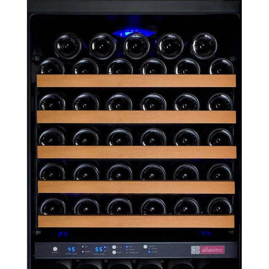 Allavino FlexCount II Tru-Vino 172 Bottle Dual Zone Black Left Hinge Wine Fridge VSWR172-2BL20 Wine Coolers VSWR172-2BL20 Wine Coolers Empire