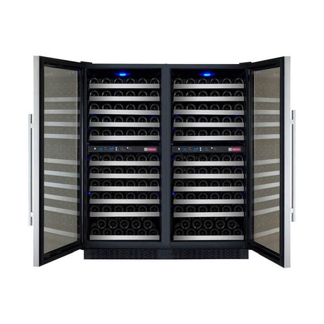 Allavino FlexCount II Tru-Vino 242 Bottle Four Zone Stainless Steel Wine Fridge 2X-VSWR121-2S20 Wine Coolers 2X-VSWR121-2S20 Wine Coolers Empire