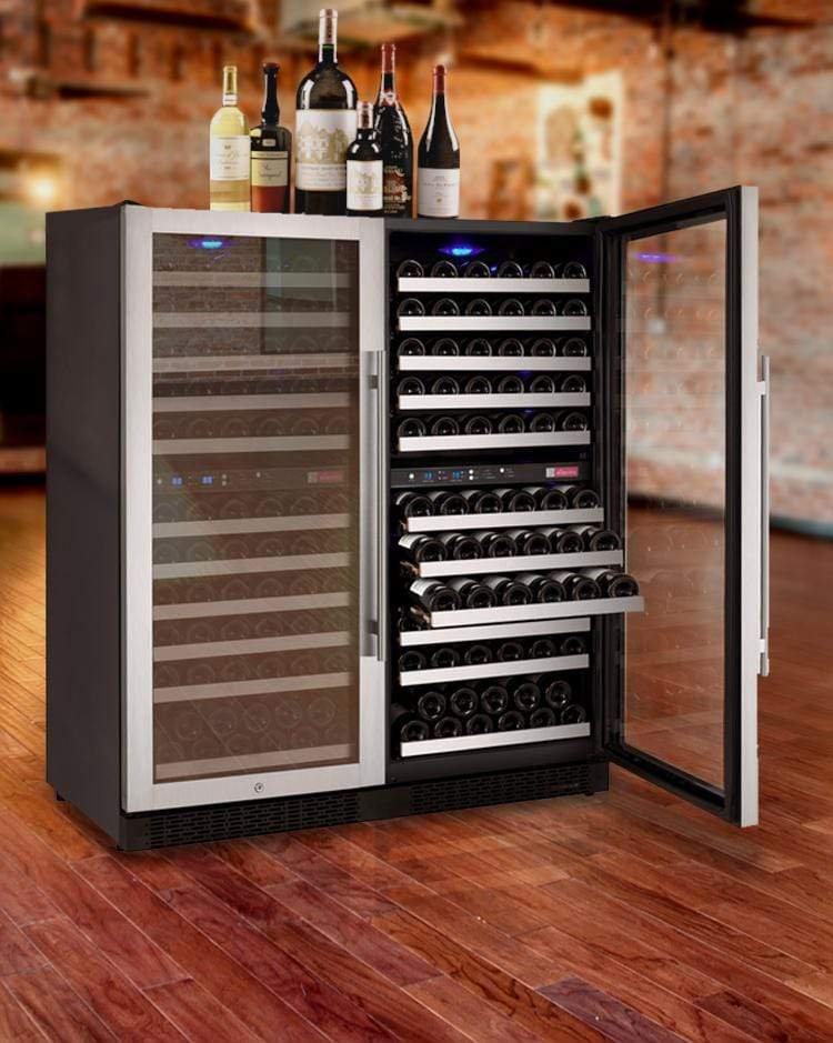 Allavino FlexCount II Tru-Vino 242 Bottle Four Zone Stainless Steel Wine Fridge 2X-VSWR121-2S20 Wine Coolers 2X-VSWR121-2S20 Wine Coolers Empire