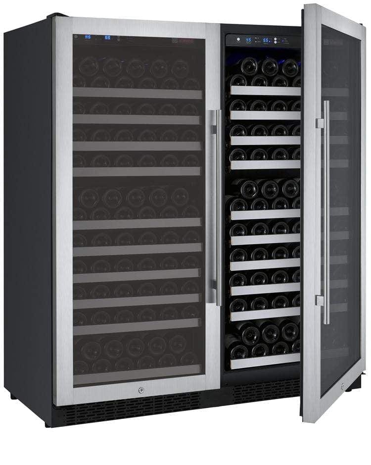 Allavino FlexCount II Tru-Vino 256 Bottle Dual Zone Stainless Steel Wine Fridge 2X-VSWR128-1S20 Wine Coolers 2X-VSWR128-1S20 Wine Coolers Empire