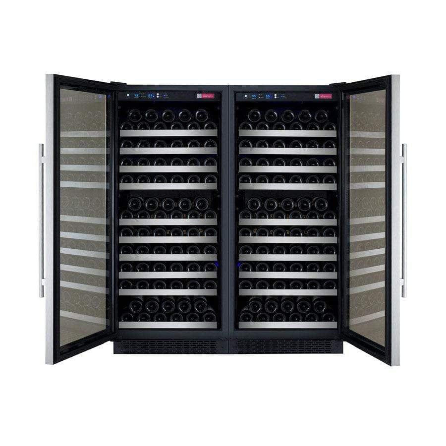 Allavino FlexCount II Tru-Vino 256 Bottle Dual Zone Stainless Steel Wine Fridge 2X-VSWR128-1S20 Wine Coolers 2X-VSWR128-1S20 Wine Coolers Empire