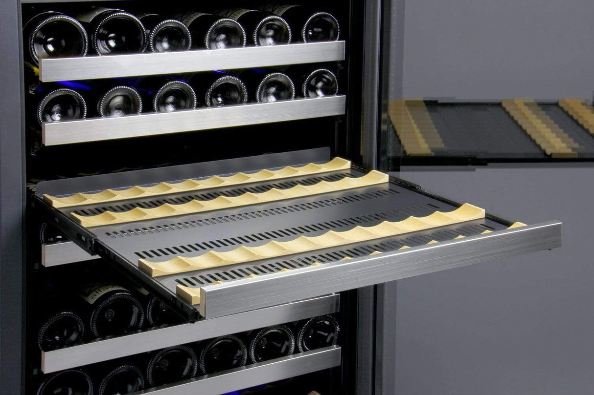 Allavino FlexCount II Tru-Vino 256 Bottle Dual Zone Stainless Steel Wine Fridge 2X-VSWR128-1S20 Wine Coolers 2X-VSWR128-1S20 Wine Coolers Empire