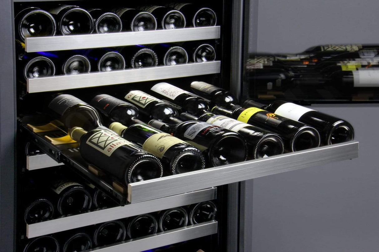 Allavino FlexCount II Tru-Vino 256 Bottle Dual Zone Stainless Steel Wine Fridge 2X-VSWR128-1S20 Wine Coolers 2X-VSWR128-1S20 Wine Coolers Empire