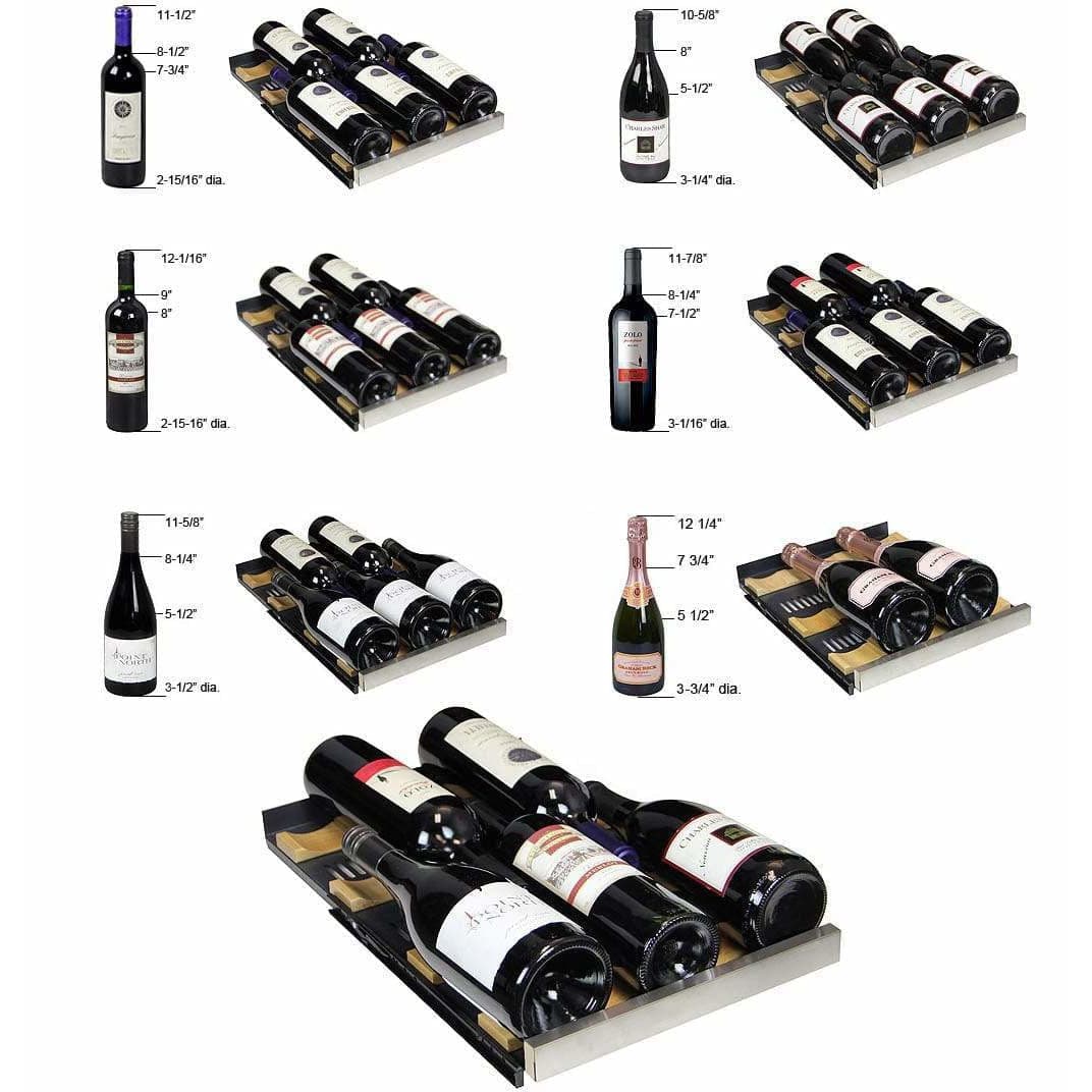 Allavino FlexCount II Tru-Vino 30 Bottle Dual Zone Stainless Steel Left Hinge Wine Fridge VSWR30-2SL20 Wine Coolers VSWR30-2SL20 Wine Coolers Empire