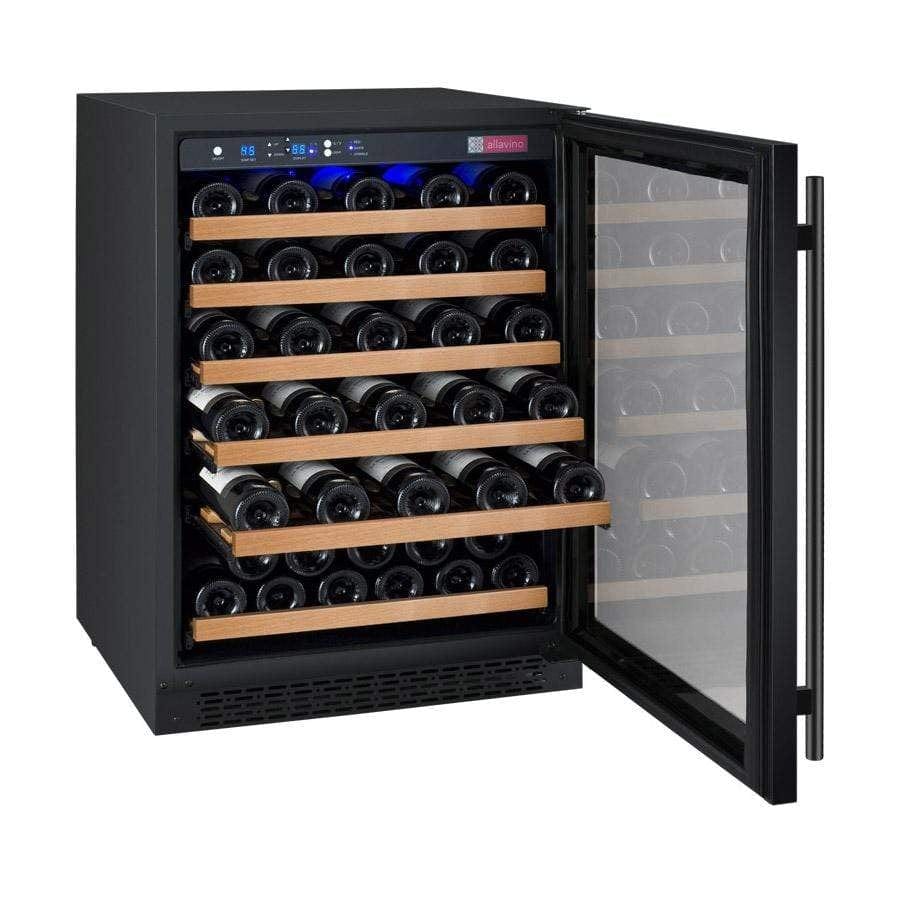 Allavino FlexCount II Tru-Vino 56 Bottle Black Right Hinge Wine Fridge VSWR56-1BR20 Wine Coolers SWR56-1BR20 Wine Coolers Empire