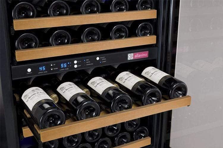 Allavino FlexCount II Tru-Vino 56 Bottle Dual Zone Black Left Hinge Wine Fridge VSWR56-2BL20 Wine Coolers VSWR56-2BL20 Wine Coolers Empire