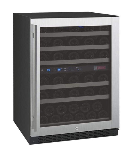 Allavino FlexCount II Tru-Vino 56 Bottle Dual Zone Stainless Steel Right Hinge Wine Fridge VSWR56-2SR20 Wine Coolers VSWR56-2SR20 Wine Coolers Empire