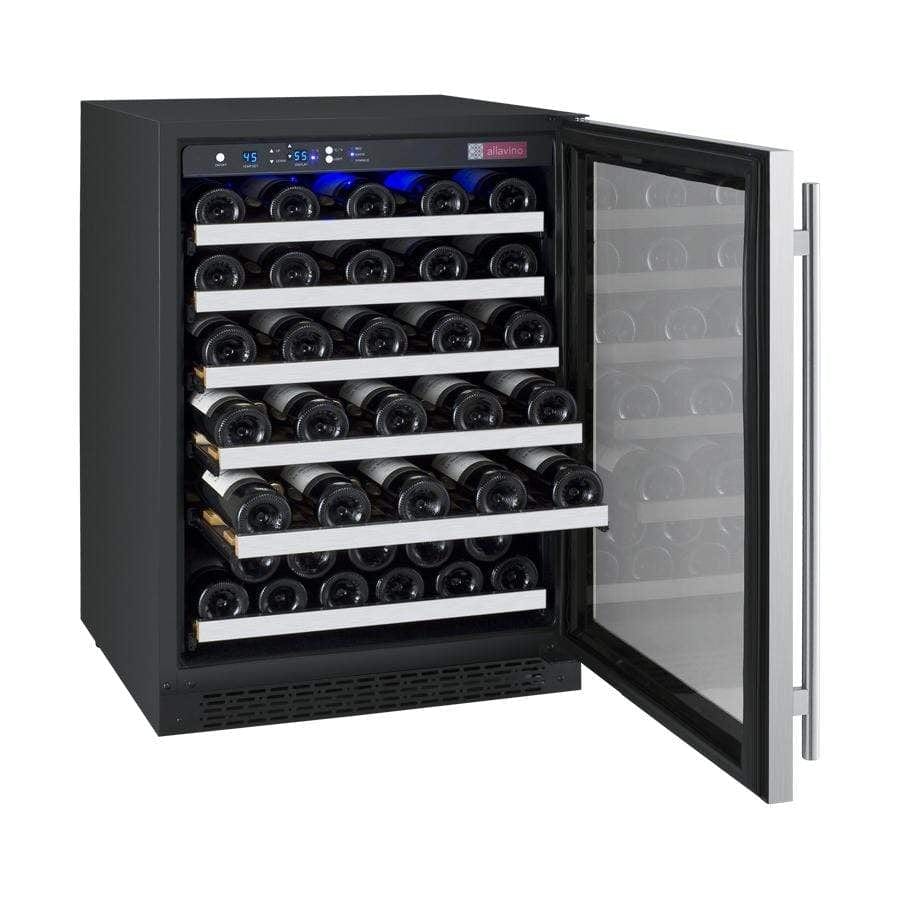 Allavino FlexCount II Tru-Vino 56 Bottle Stainless Steel Right Hinge Wine Fridge VSWR56-1SR20 Wine Coolers VSWR56-1SR20 Wine Coolers Empire