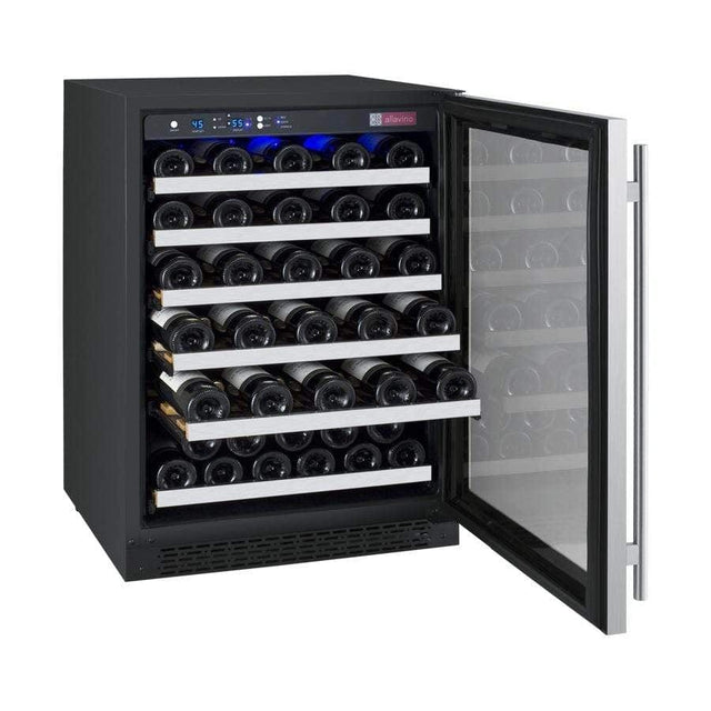Allavino FlexCount II Tru-Vino 56 Bottle Stainless Steel Right Hinge Wine Fridge VSWR56-1SR20 Wine Coolers VSWR56-1SR20 Wine Coolers Empire