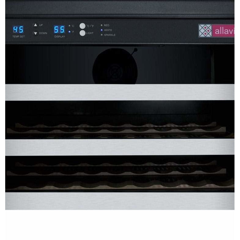 Allavino FlexCount II Tru-Vino 56 Bottle Stainless Steel Right Hinge Wine Fridge VSWR56-1SR20 Wine Coolers VSWR56-1SR20 Wine Coolers Empire