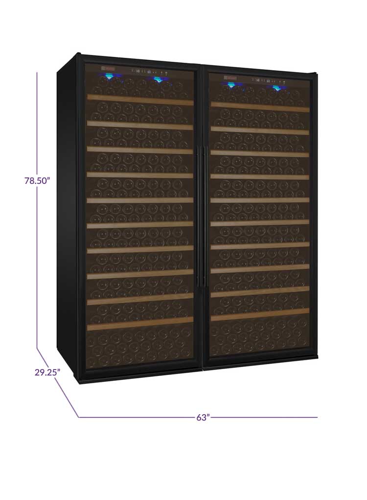 Allavino Vite II Tru-Vino 554 Bottle Dual Zone Black Wine Fridge 2X-YHWR305-1B20 Wine Coolers 2X-YHWR305-1B20 Wine Coolers Empire