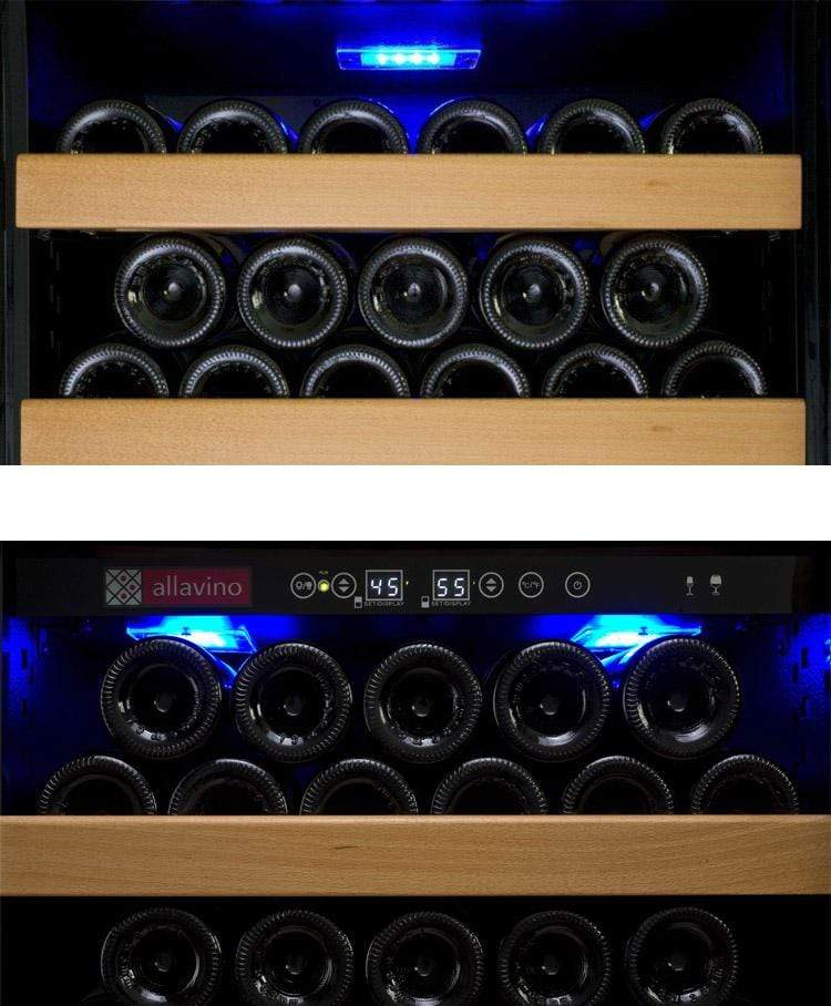 Allavino Vite II Tru-Vino 554 Bottle Dual Zone Black Wine Fridge 2X-YHWR305-1B20 Wine Coolers 2X-YHWR305-1B20 Wine Coolers Empire