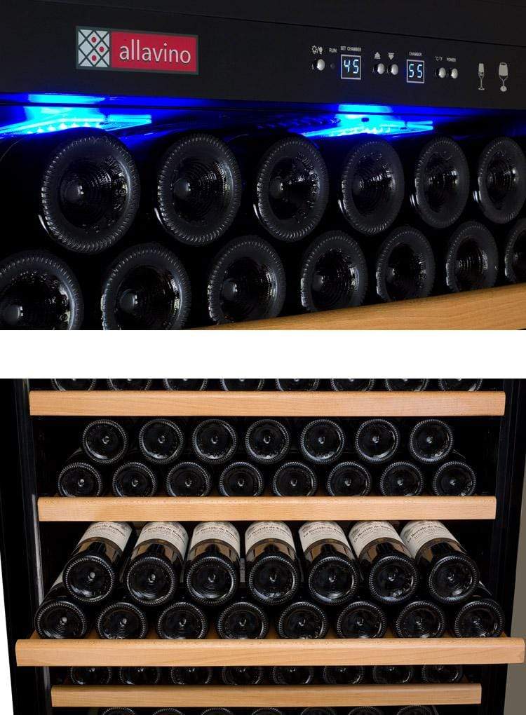 Allavino Vite II Tru-Vino 554 Bottle Dual Zone Black Wine Fridge 2X-YHWR305-1S20 Wine Coolers 2X-YHWR305-1S20 Wine Coolers Empire