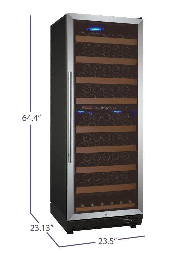 Allavino Vite II Tru-Vino 99 Bottle Dual Zone Stainless Steel Right Hinge Wine Fridge YHWR99-2SR20 Wine Coolers YHWR99-2SR20 Wine Coolers Empire