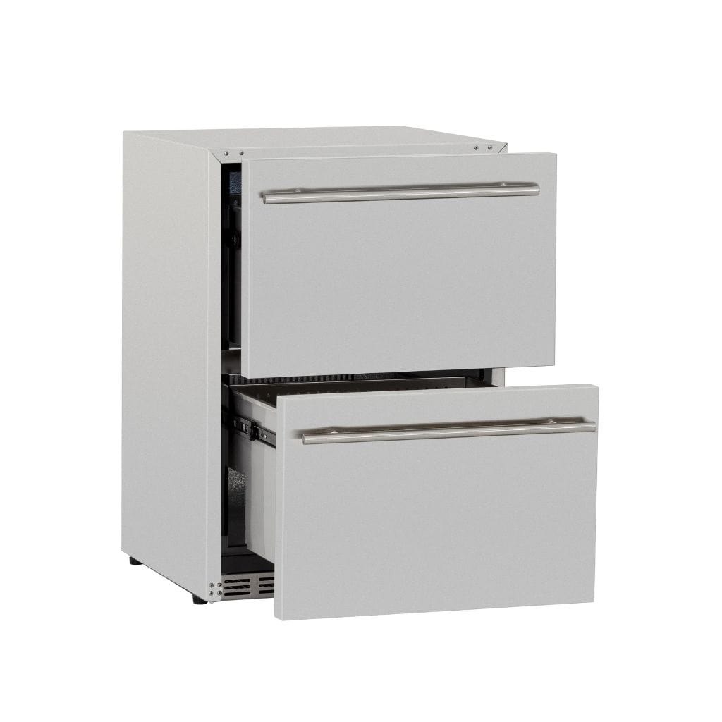 American Made Grills AMG 24" 5.3c Deluxe Outdoor Rated 2-Drawer Refrigerator SSRFR-24DR2 Refrigerators SSRFR-24DR2 Wine Coolers Empire