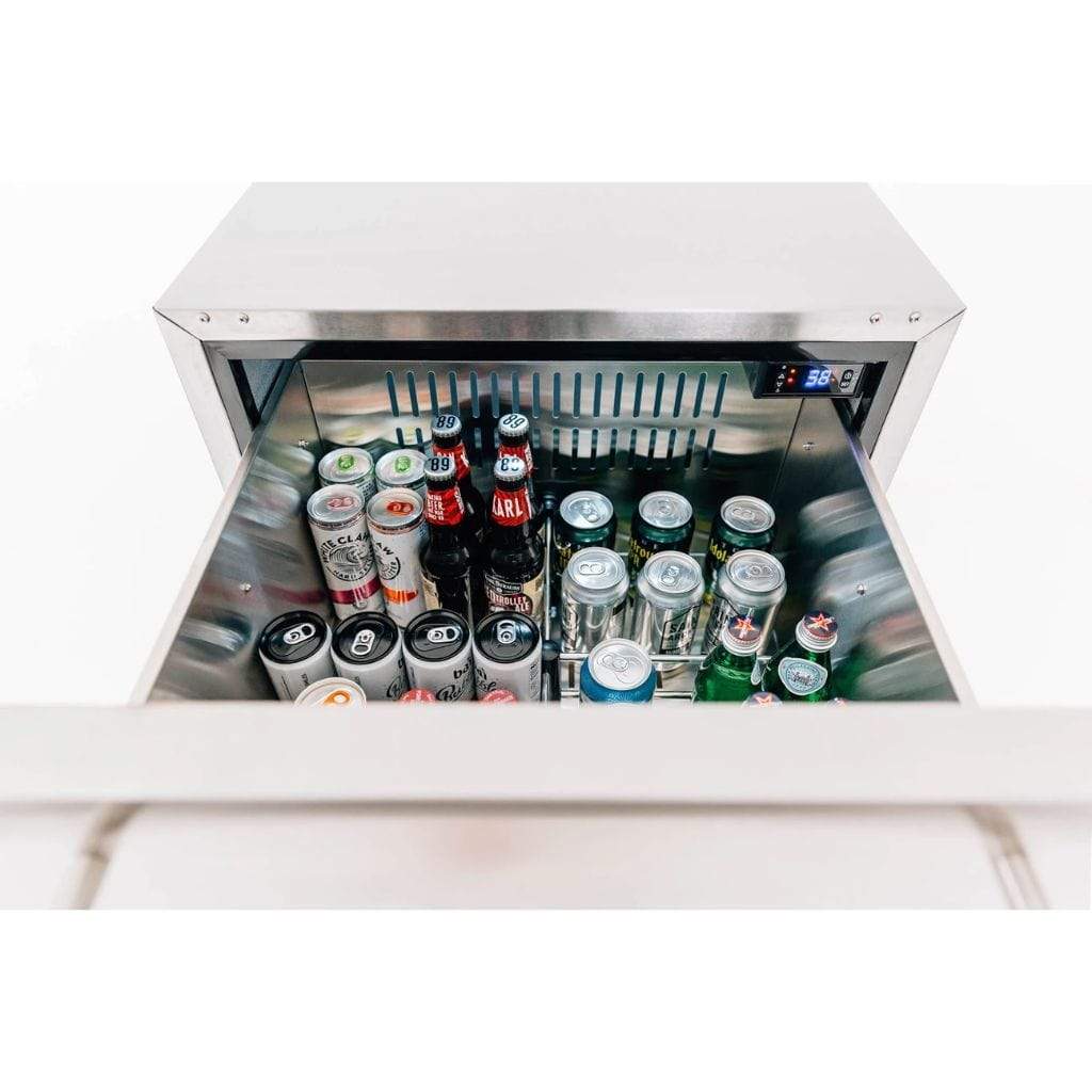 American Made Grills AMG 24" 5.3c Deluxe Outdoor Rated 2-Drawer Refrigerator SSRFR-24DR2 Refrigerators SSRFR-24DR2 Wine Coolers Empire