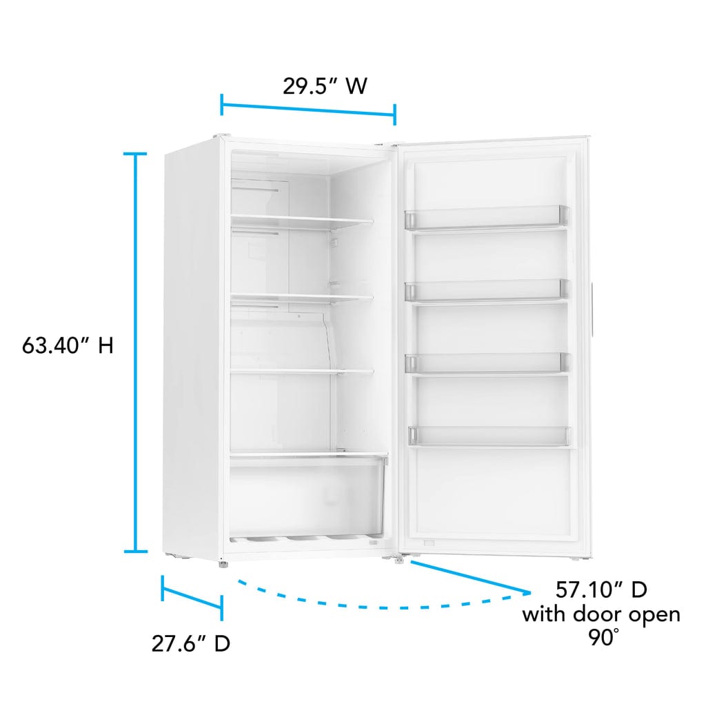 Avanti 17 cu.ft Garage Ready Frost Free Convertible Upright Freezer Freezers AV170VFLJM0W Wine Coolers Empire