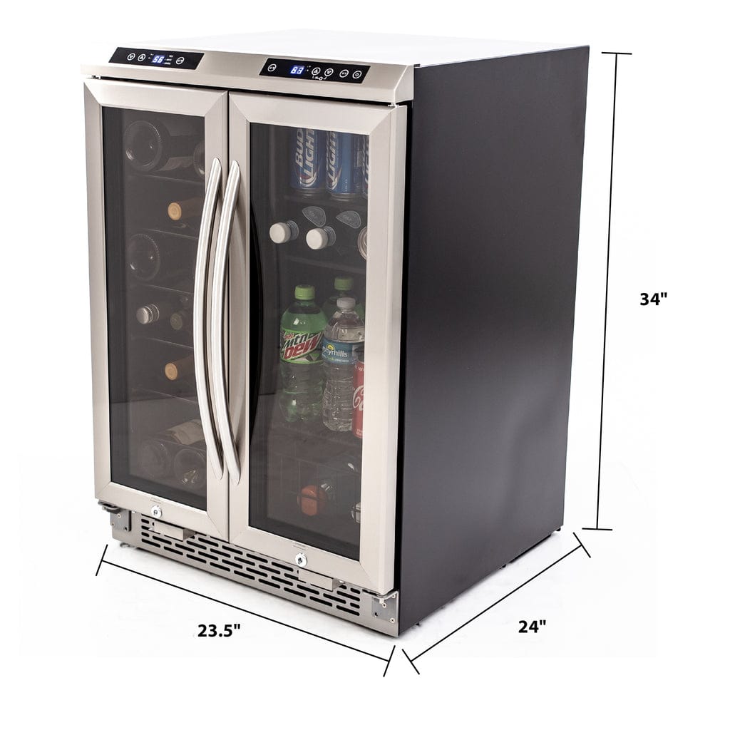 Avanti 19 Bottle/66 Can Dual-Zone Wine & Beverage Center WBV19DZ Wine/Beverage Coolers Combo WBV19DZ Wine Coolers Empire