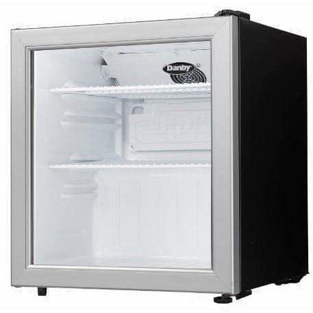 Danby 1.6 cu. ft. Platinum Glass Door Compact Fridge Refrigerators DAG016A1BDB Wine Coolers Empire