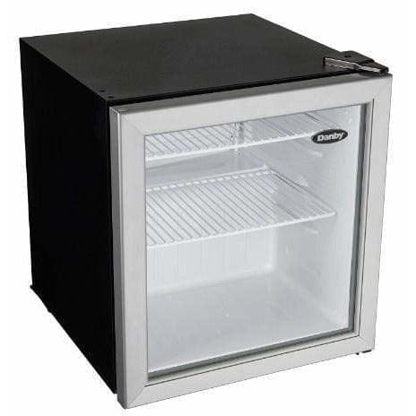 Danby 1.6 cu. ft. Platinum Glass Door Compact Fridge Refrigerators DAG016A1BDB Wine Coolers Empire