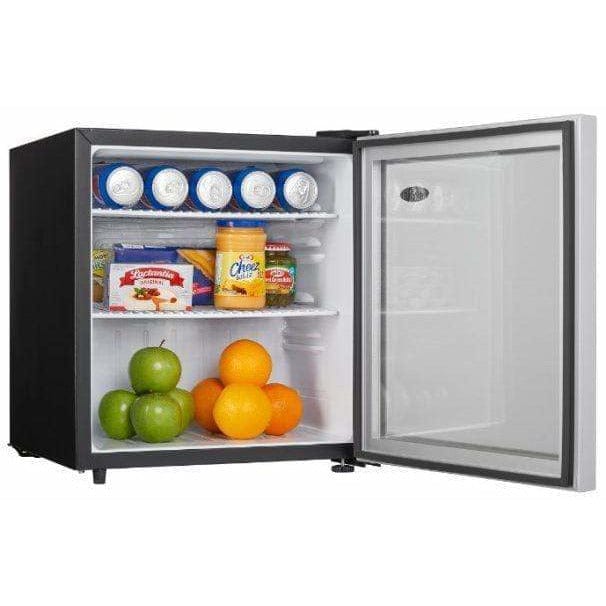 Danby 1.6 cu. ft. Platinum Glass Door Compact Fridge Refrigerators DAG016A1BDB Wine Coolers Empire