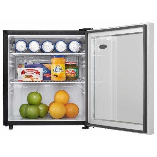 Danby 1.6 cu. ft. Platinum Glass Door Compact Fridge Refrigerators DAG016A1BDB Wine Coolers Empire